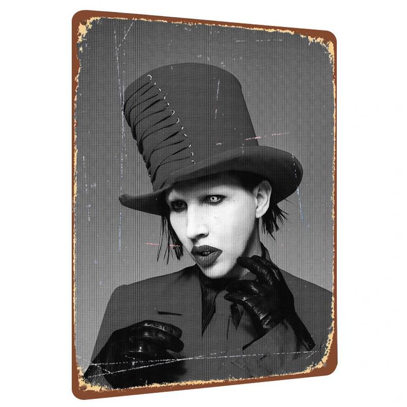 Gothic Portrait Art Custom Iron Painting Modern Home Wall Decor Creative Metal Craft Hanging Painting 20x30cm（7.8x11.8inch）