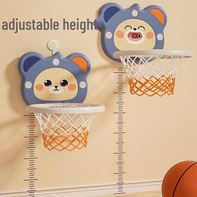 TEMI Kids Indoor Basketball Hoop & Ring Toss Set