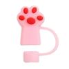 6pcs Durable Cat Claw Straw Seal Decoration Household Dust-Proof Straws Plugs Set Durable Drinkware Accessory for Cup
