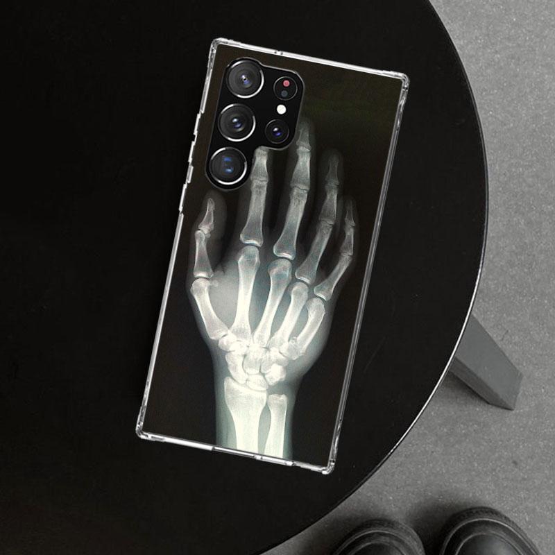 Autumu X Ray Hand Bones Phone Case Cover for Samsung Galaxy S26 S25 Edge S24 S23 Ultra S22 Plus S21 FE S20 + Art Customized Fund