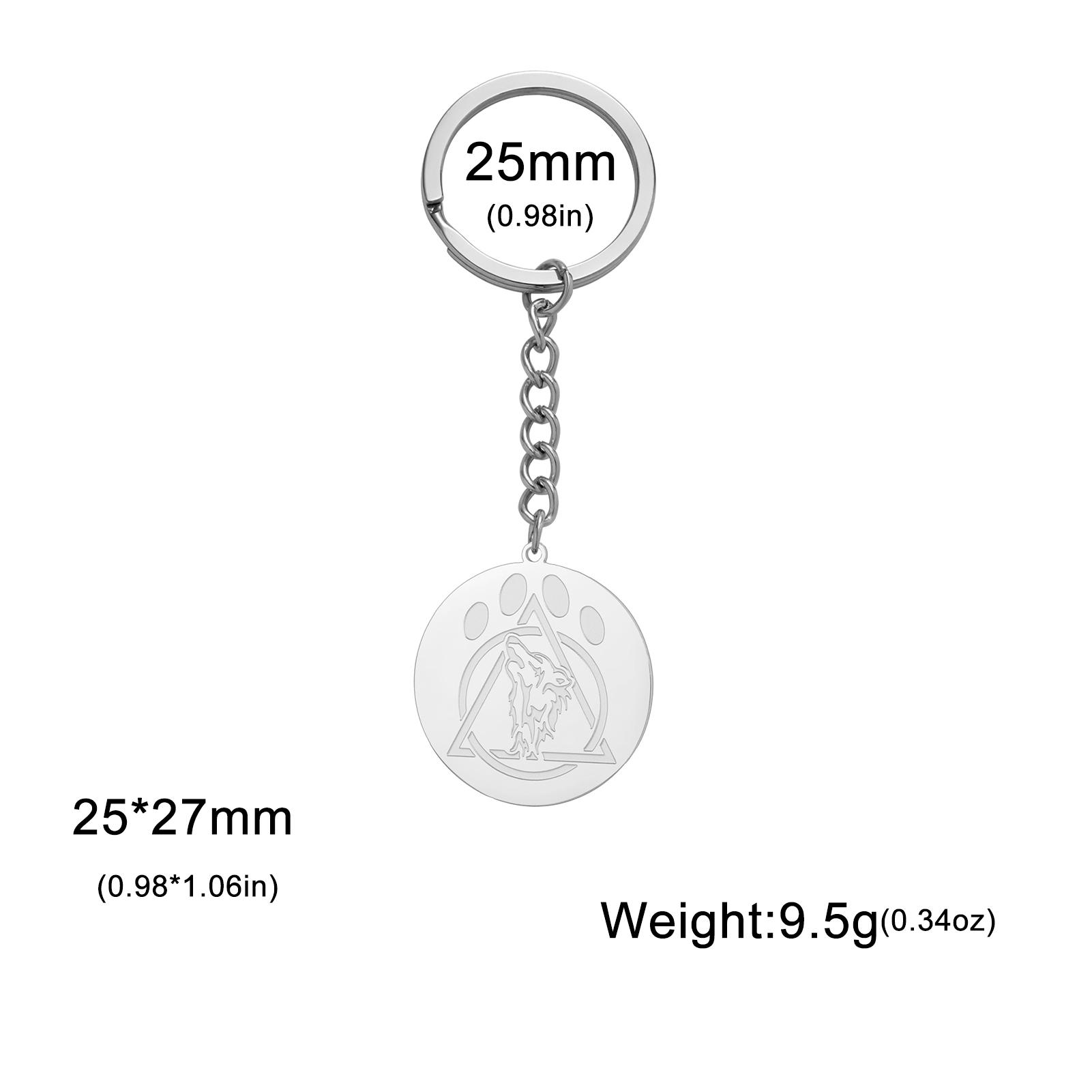 

LIKGREAT Therian Wolf Claw Necklace for Women Men Stainless Steel Animal Medallion Pendant Prtotect Amulet Jewelry Gifts