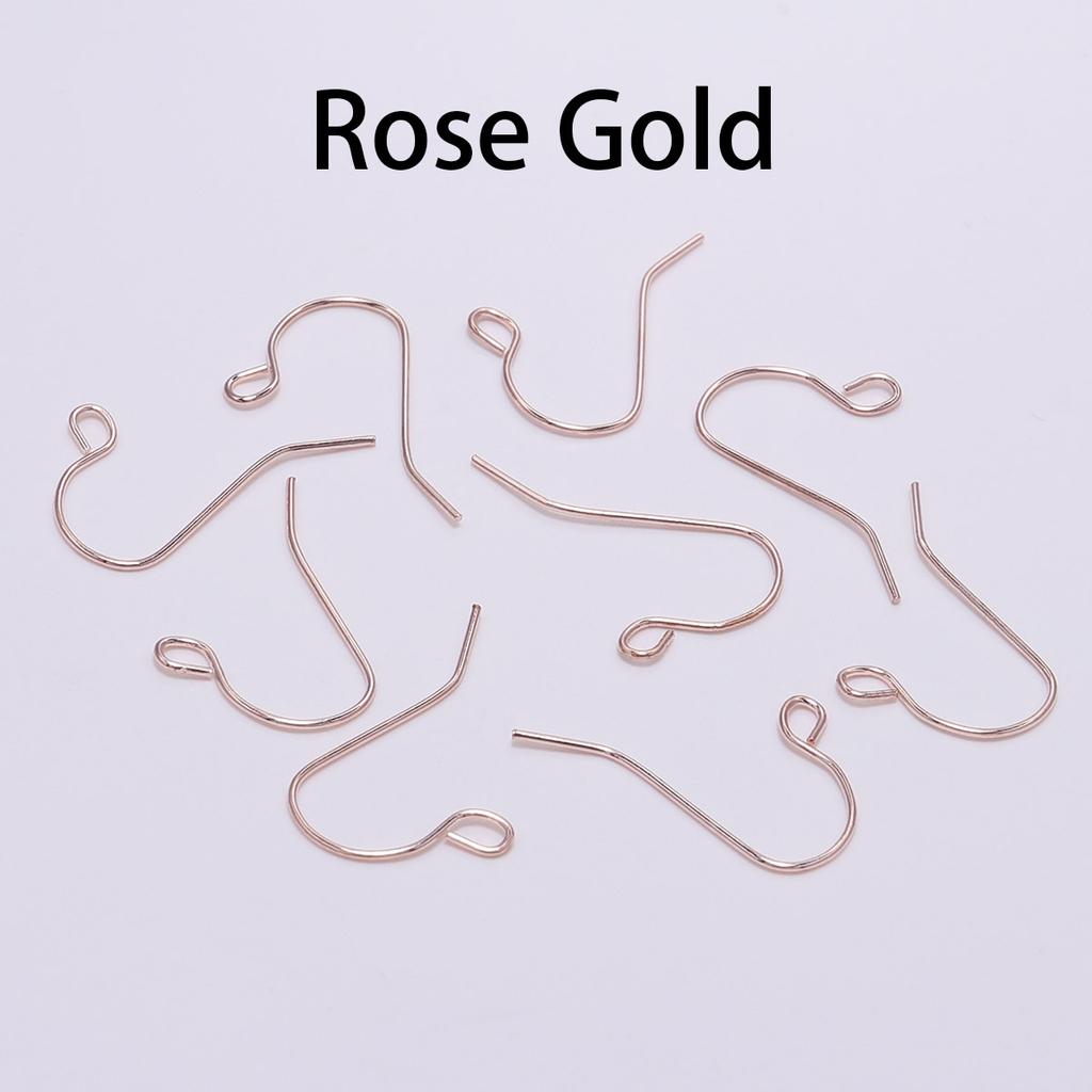 100Pcs 19*18mm Earring Components Hooks Twist  Gold Bronze Ear Hook Clasps Earring Wires Findings For DIY Jewelry Making