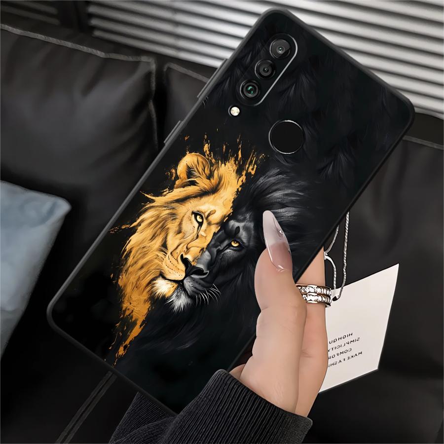 Case for Huawei P30 P20 Pro P20 P40 Lite P20 Lite 2018 P Smart 2019 Soft Shell Animal Lion Pattern