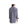Polo Ralph Lauren SS24 Plaid Print Pointed Collar Single-Breasted Casual Long Sleeve Shirt Women Shirts Navy-Blue 211925087-001