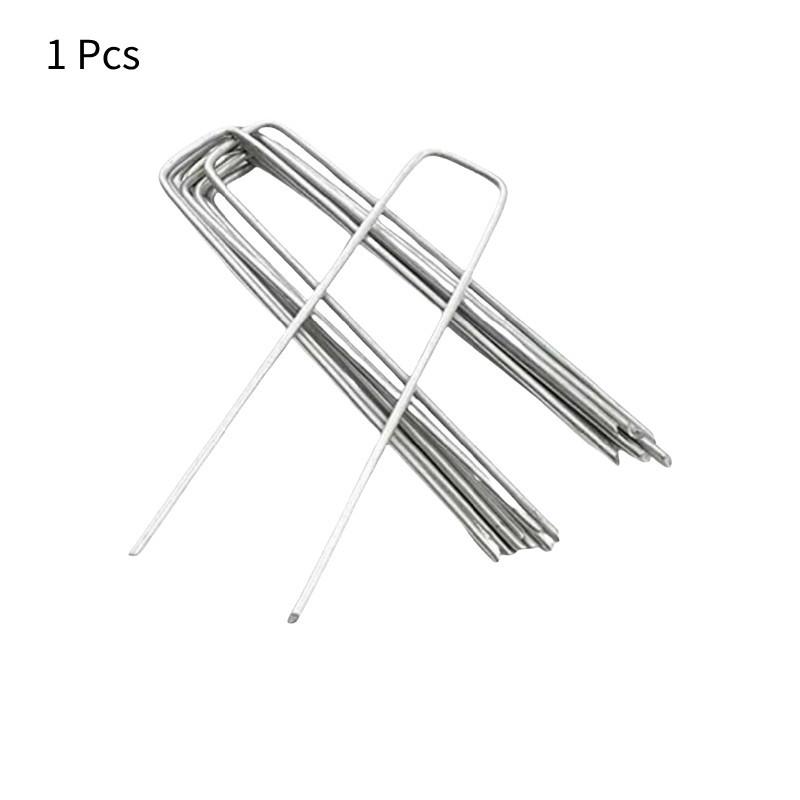 Shaped U Nail Pins Metal Fixed Plant Lawn Garden Pegs Stake Robust Netting