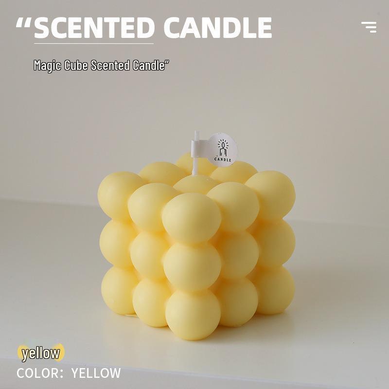 Cross-Border Magic Cube Candle Creative Ornaments - Stylish Photo Props & High-End Home Decor Accessories