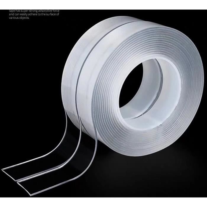 Tejp - Ultrastark - 2MM x 3CM x 3M - Transparent - Återanvändbar - Multifunktionell