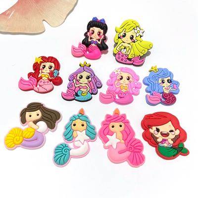 10Pcs Cute Girls Mermaid Hair Flatback Scrapbookings Ornament Accessories DIY Crafts Home Decoration