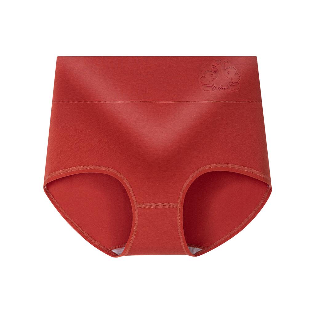 Plus Size Women's Pure Cotton 10A Antibacterial Cotton Crotch High Waist Tuck Briefs