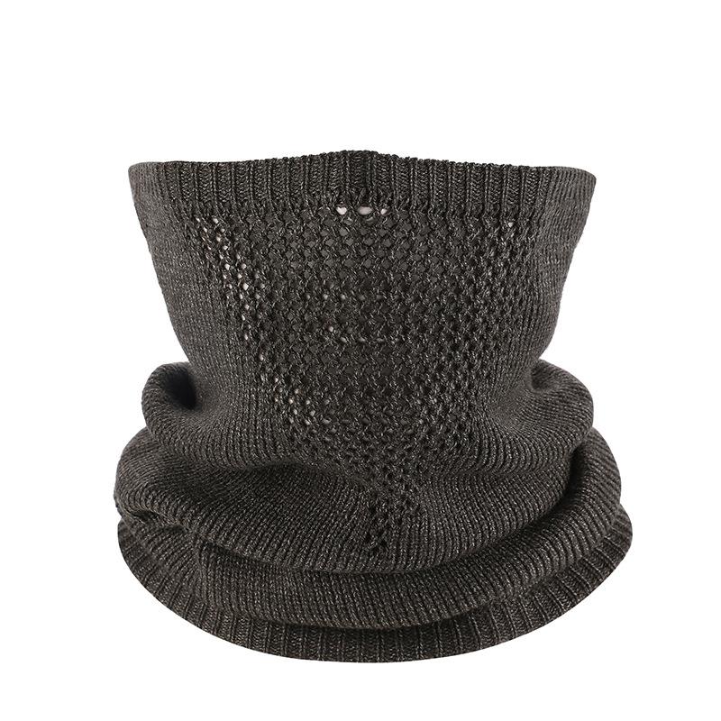 

Autumn and winter mask scarf hollow breathable winter windproof riding versatile wool fake collar sleeve neck cover solid color