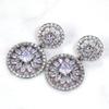 Huitan Gorgeous Bridal Wedding Earrings Inlaid Brilliant CZ Elegant Women Dangle Earrings Anniversary Gifts Fashion Jewelry