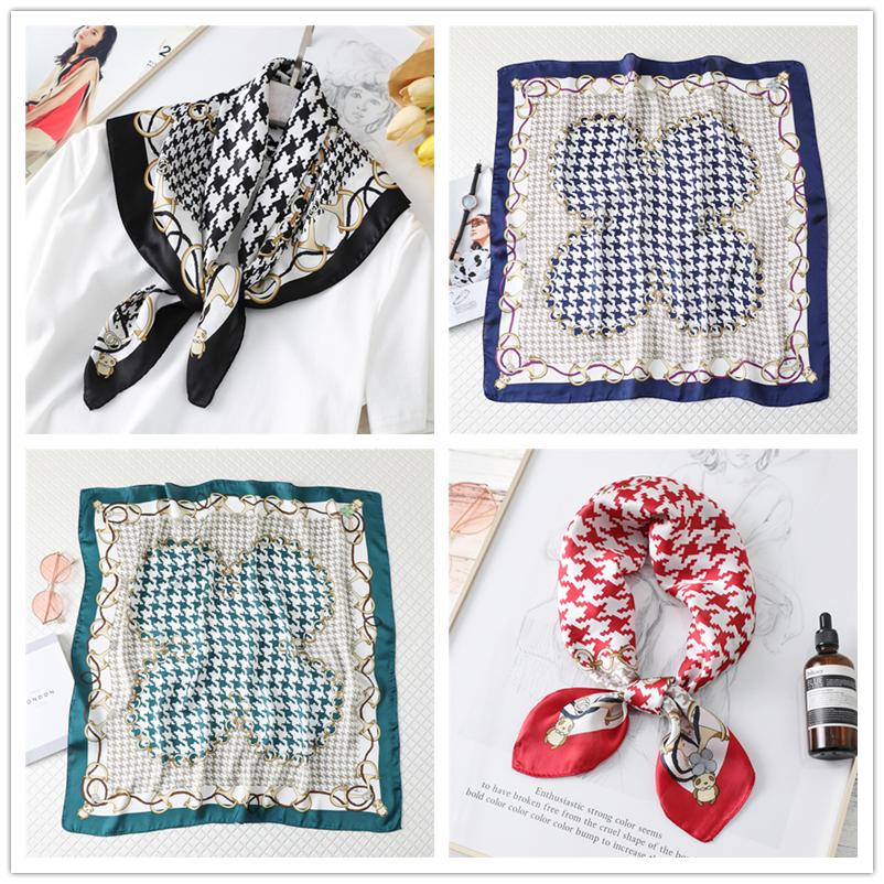 Buy 2021 Designer Silk Square Scarf For Women Neck Wraps Hair Band