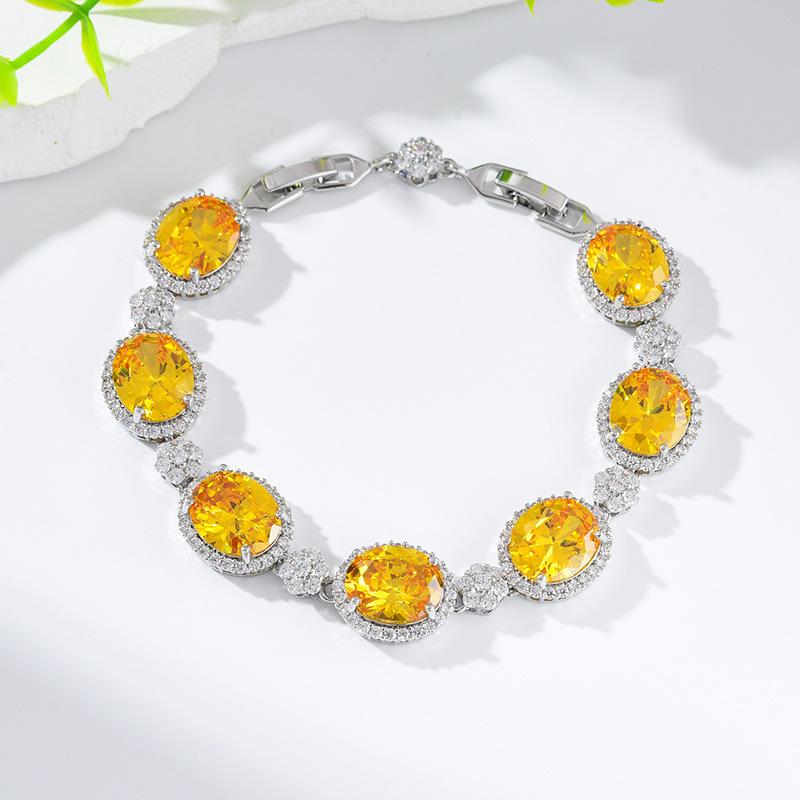 Zircon Bracelet, High-End Bracelet, Light Luxury Design, Jewelry, Colorful Treasure, Purple Accessories.