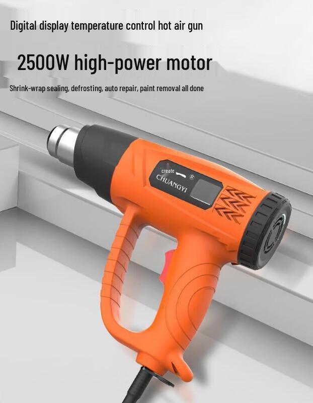 Industrial Handheld Heat Gun with Digital Temperature Control CN Plug (adapter Included)