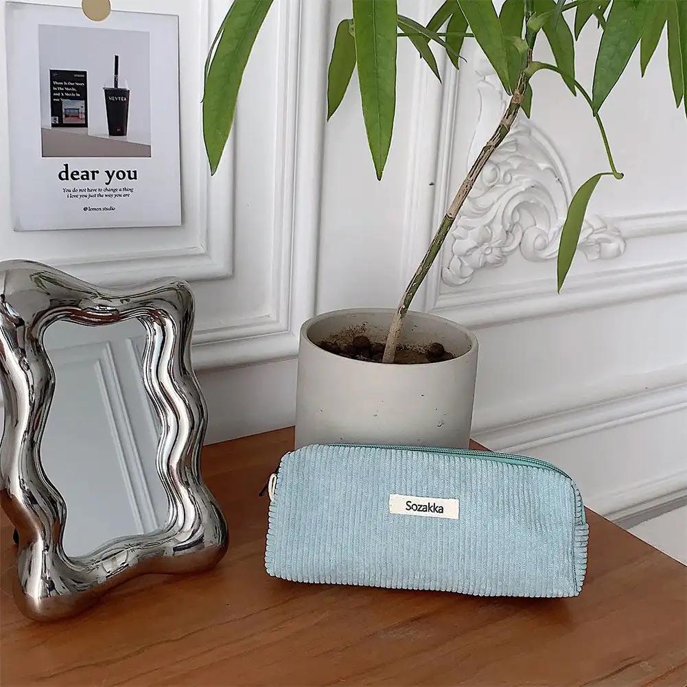 

Пенал большой вместимости, пенал для канцелярских принадлежностей, пенал из вельвета, школьные принадлежности, пенал-косметичка, обратно в школу