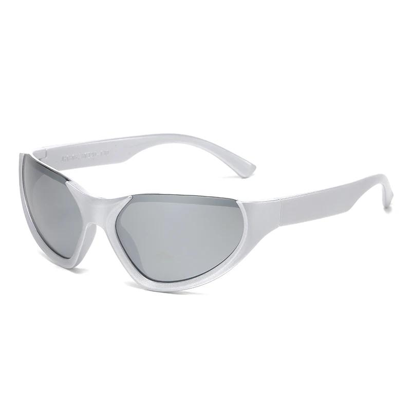 Steampunk Y2K Sunglasses Women Men Brand Design Sports Punk Sun Glasses Summer Unisex Blue Mirror Shades UV400 Gafas De Sol