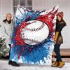 Baseball Theme Printed Blanket - Perfect for Couch, Bed, Travel & Outdoor Use | Machine Washable, Cozy & Durable.