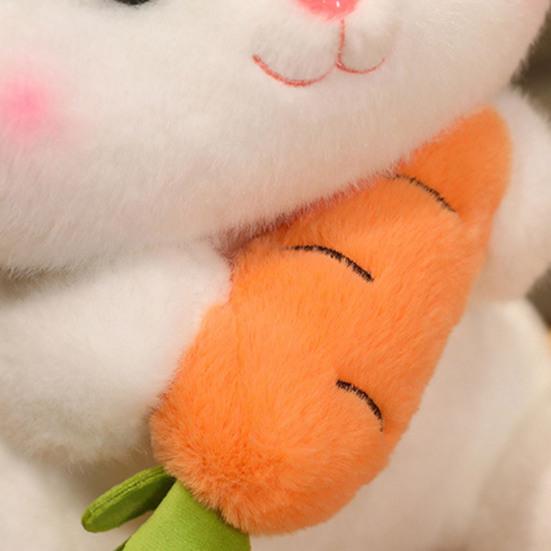 2 Peluche Coniglio E Carota - Dellyy Bambole Morbide Per Pasqua, 23-25 Cm