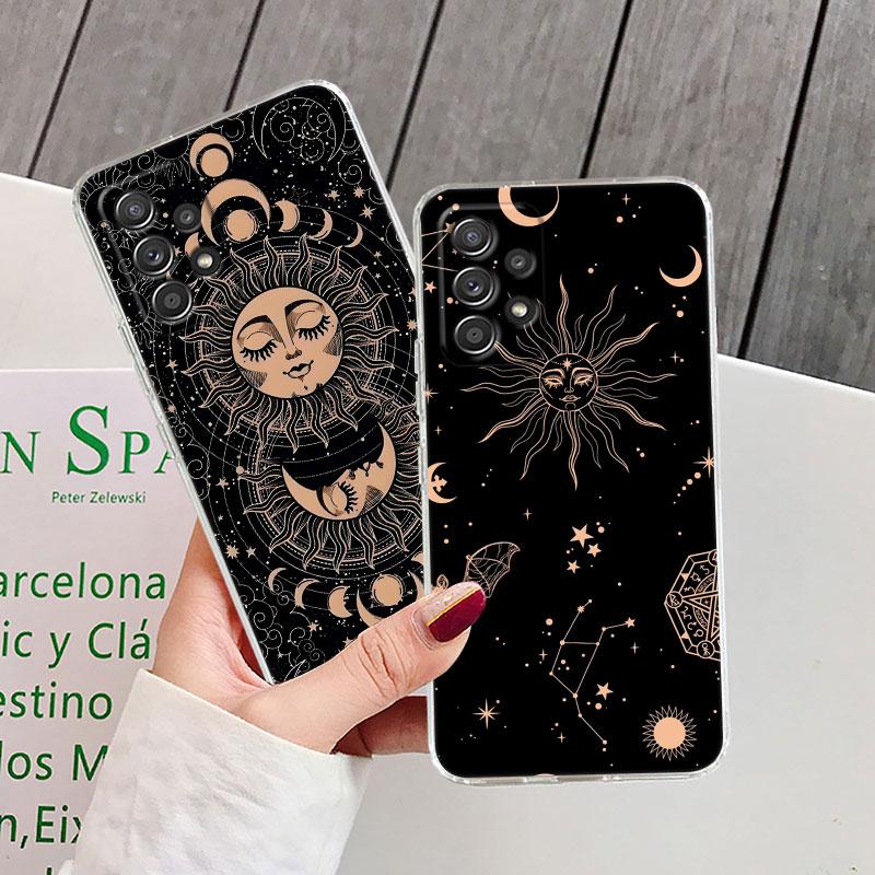 Sun Moon Tarot Card Astrology Magic Phone Case For Samsung Galaxy A56 A57 A37 A55 A54 A36 A35 A26 A25 A16 A17 A07 A52 A21s Cover