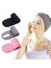 Damen Doppel-Lagen Klettverschluss Haarband, Weiches Dehnbares Stirnband zum Gesichtswaschen & Make-up
