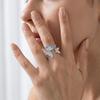 Elegant Butterfly Zircon Ring Enamel Finger Jewelry Sweet Butterfly Open Ring  Ladies Jewelry