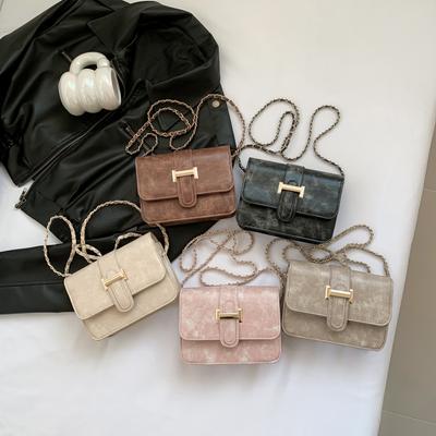 Dámská malá čtvercová taška Módní taška přes rameno Niche Řetízková crossbody taška
