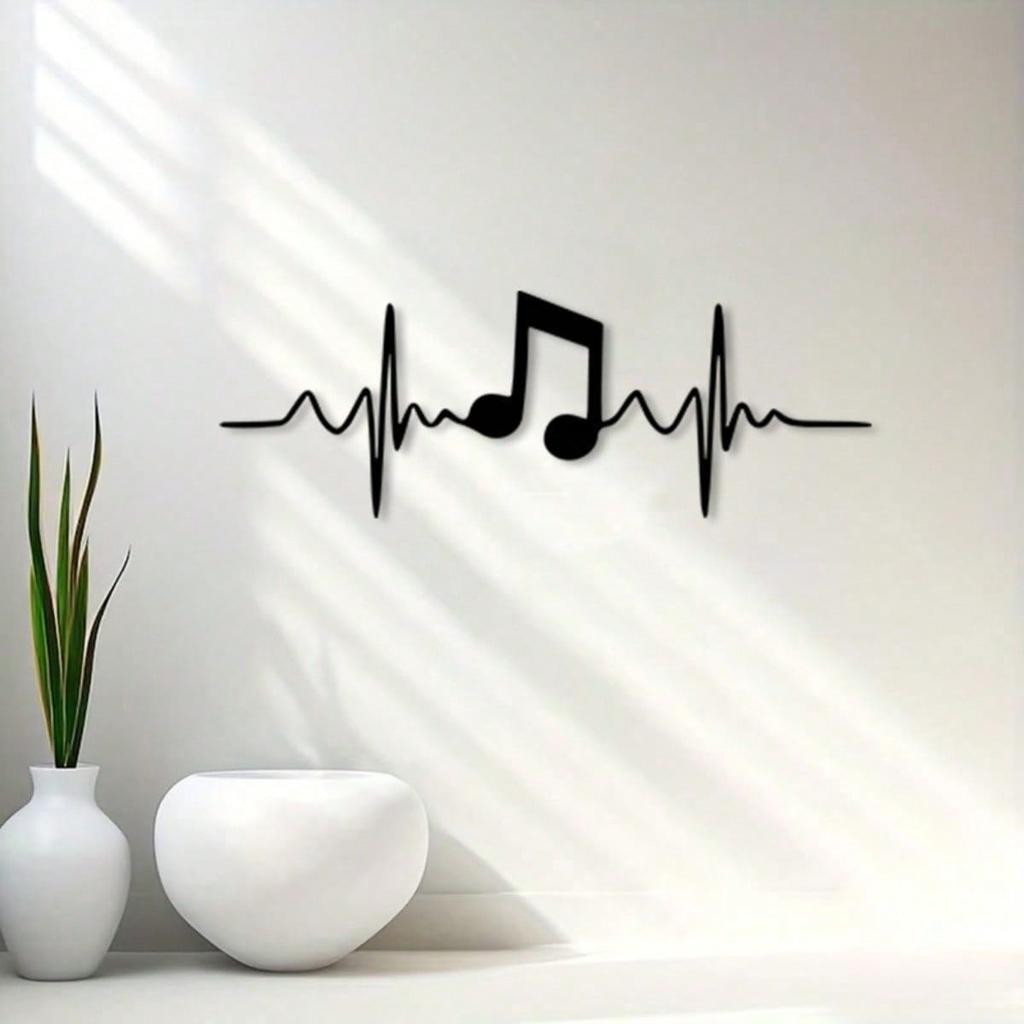 Music Heartbeat Metal Wall Decor
