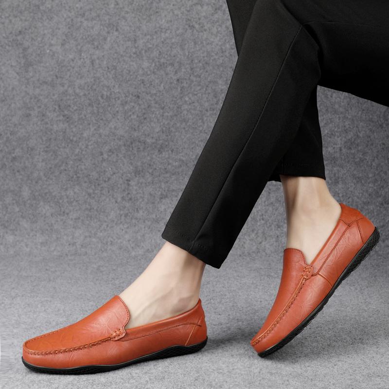Stylish Male Comfortable Driving Shoe All-match Men's Breathable High Quality Casual Shoes Genuine Leather All-match Mens Loafer