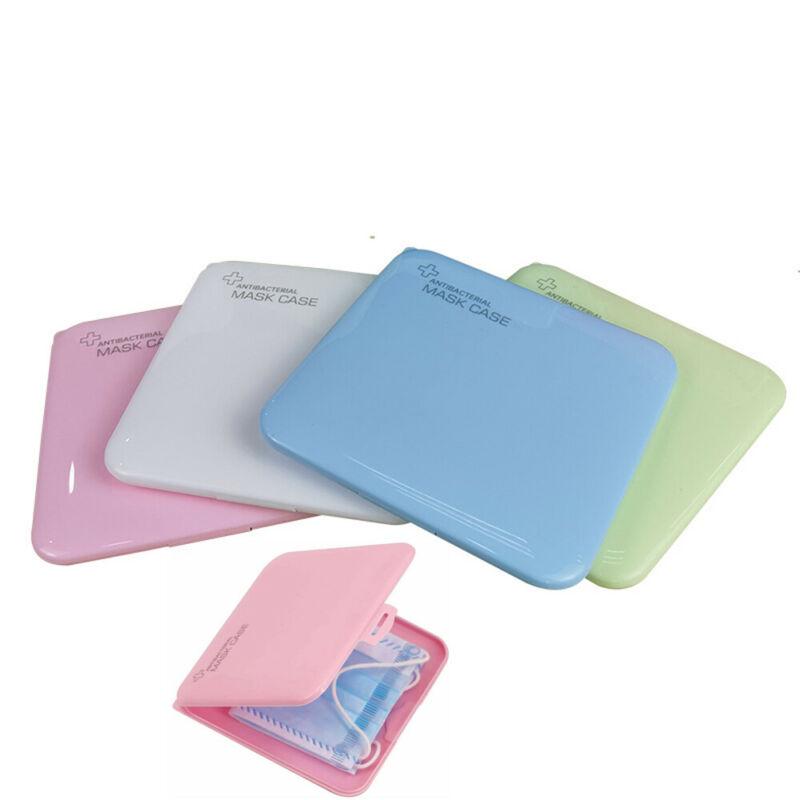 Face Mask Storage Case Face Coving Holder Portable Box Travel Organizer UK A+