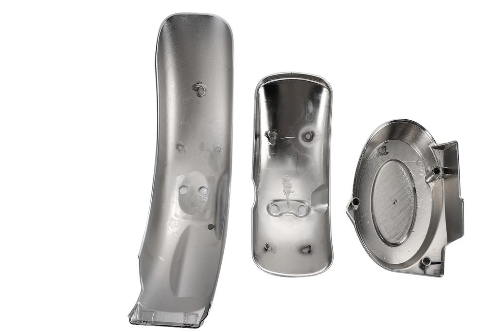 Honda Monkey/Gorilla Front and Rear Fenders and Side Covers (Set of 3) - Custom Motorcycle Parts, Aftermarket (Silver Plated)