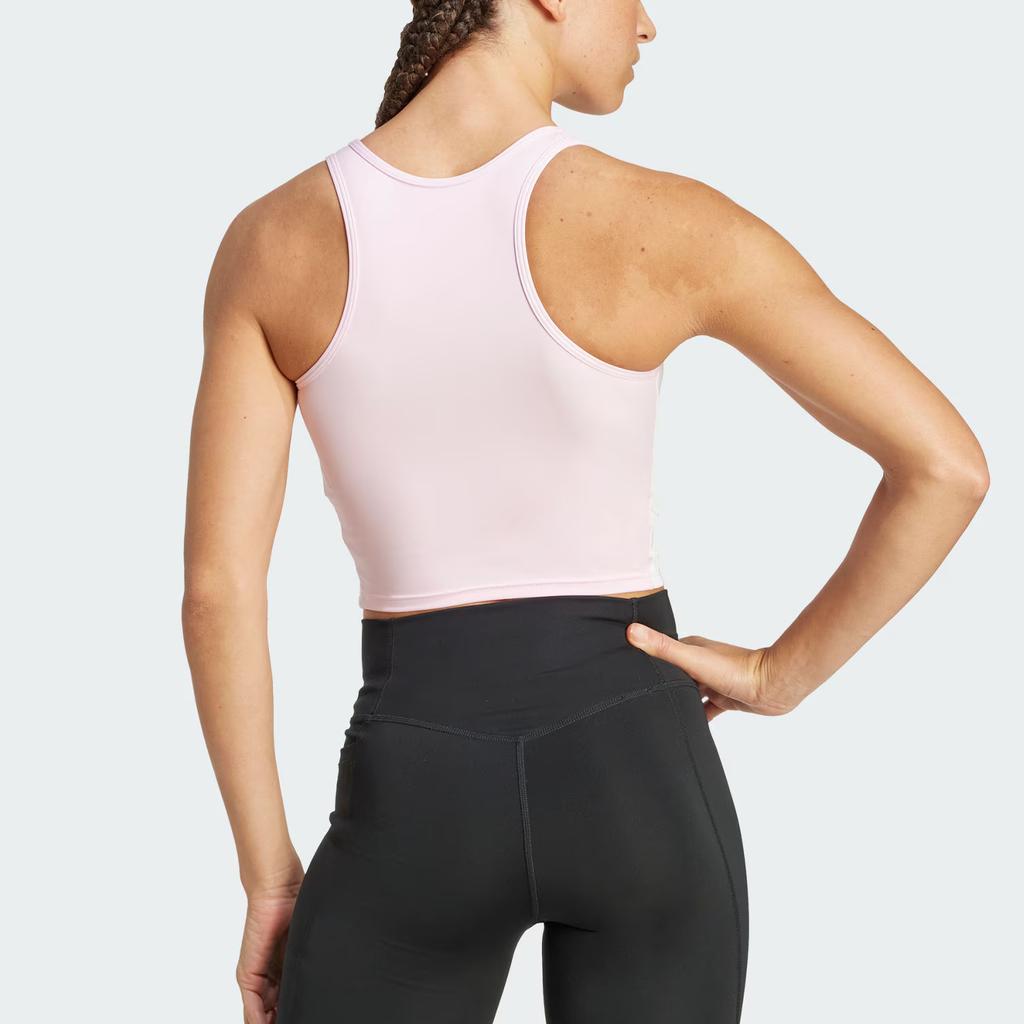 Adidas Climacool Daily Bra Tank Light Support Quick-Dry Versatile Comfortable Fitted Sports Vest Women Tops Clear-Pink White KC2470
