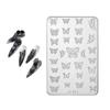 Food Grade Silicone Nail Art Mold With Floral 3D Embossed Design Nail Stamp For Easy DIY Beautiful Creation
