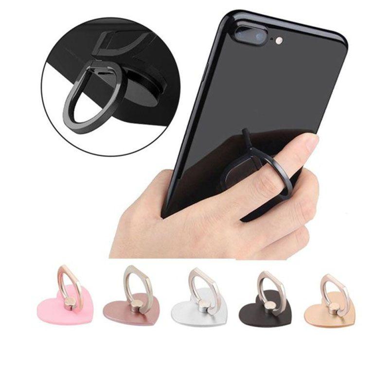 Heart Shape Ring Phone Holder With Metal Design For Universal Smartphones