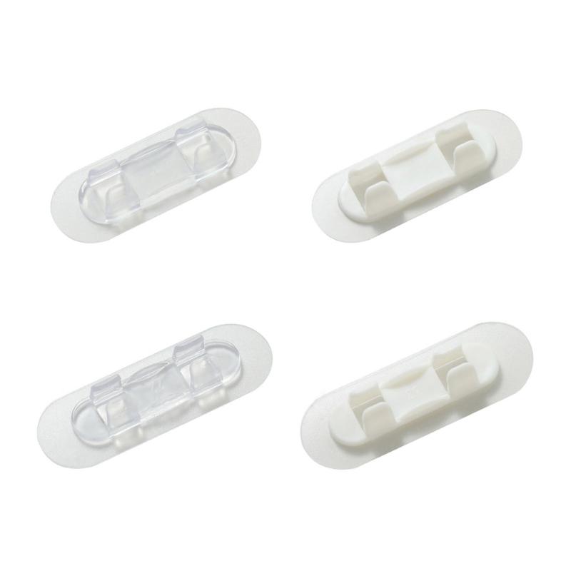 10pcs Cord Wire Organizer Cable Finishing Desktop Cable Holder Device Clipper for Bathroom Wall Door Tile Glass Fixing