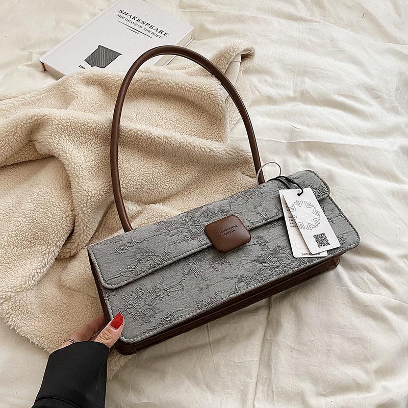 New shoulder bag crossbody niche bag design 2 fashion high-end portable underarm baguette bag 32*13*33cm