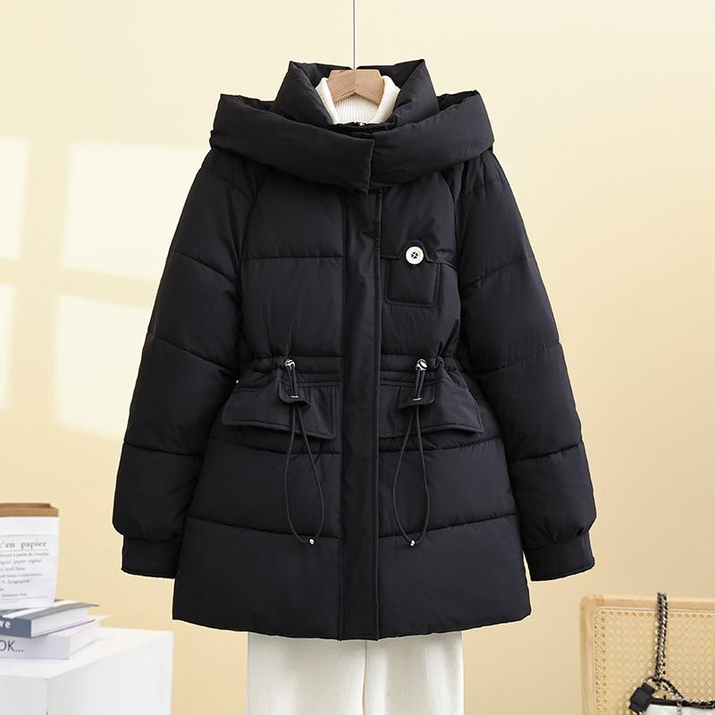 College padded jacket thickened women's padded clothes medium and long loose Korean version winter coat new fashion women's padded clothes