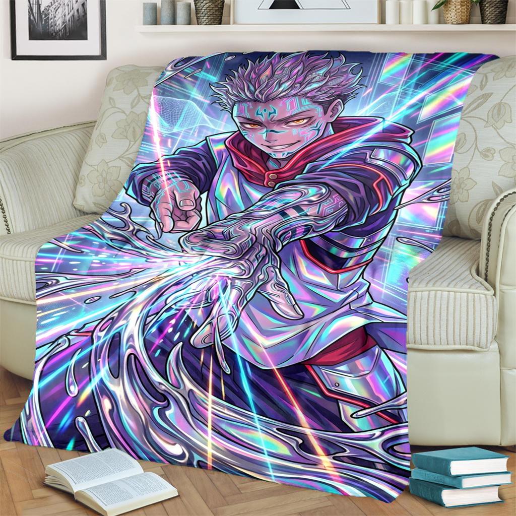 Comfortable Warm Jujutsu Kaisen Blanket Flannel for Bedrooms, Sofas, Beds, Chairs, Picnics, Travel
