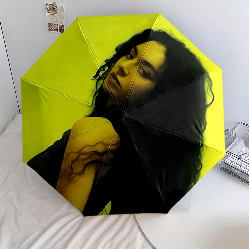 Зонт Charliexcx с узором, новый стиль, 1 шт., автоматический складной зонт, портативный складной дорожный зонт, уличный зонт, подарок на день рождения