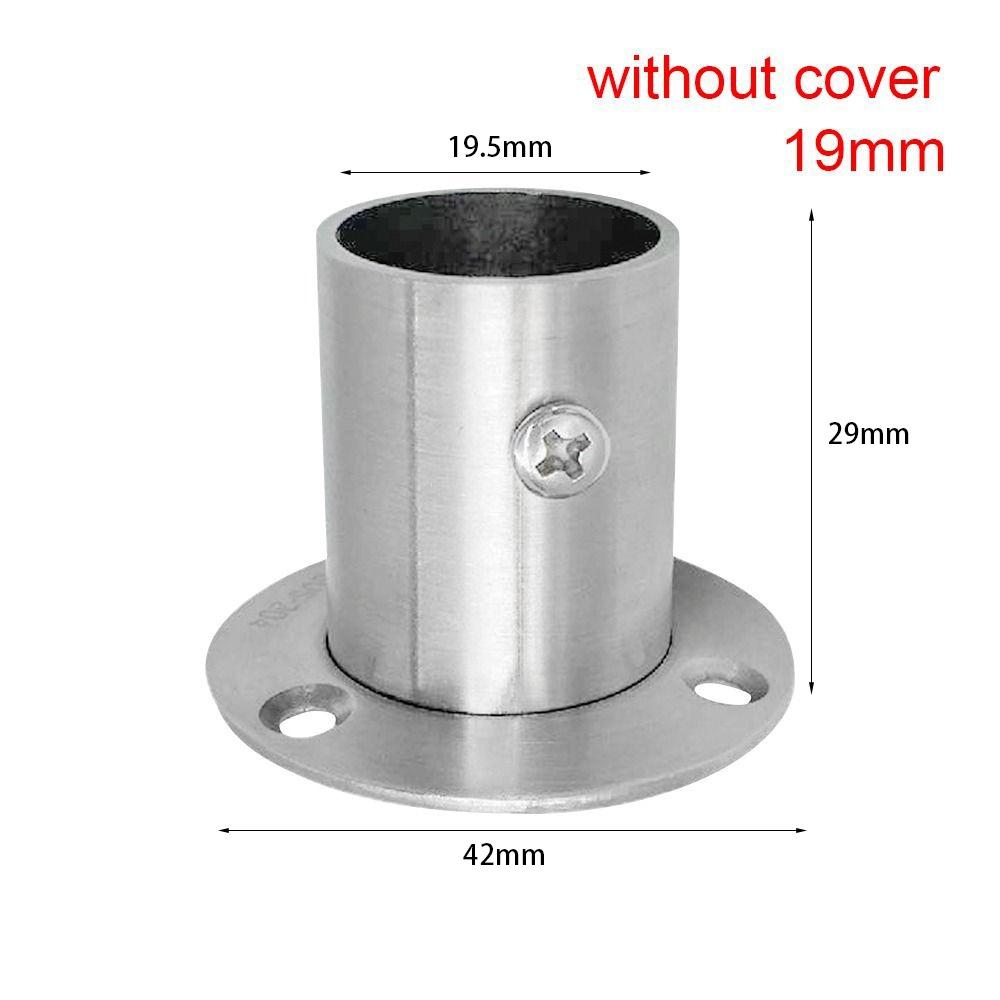 Steel Furniture Hardware Closet Pole Sockets Closet Flange Hang Rod Support Tube Bracket Rod Holder
