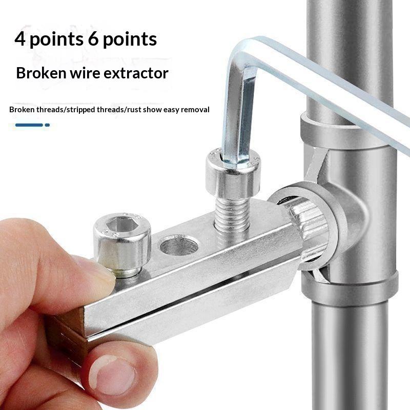 1 Set Faucet Valve Broken Thread Extractor Screw Removal Tool Broken Bolt Extractor Kit For Home Industrial Plumbing