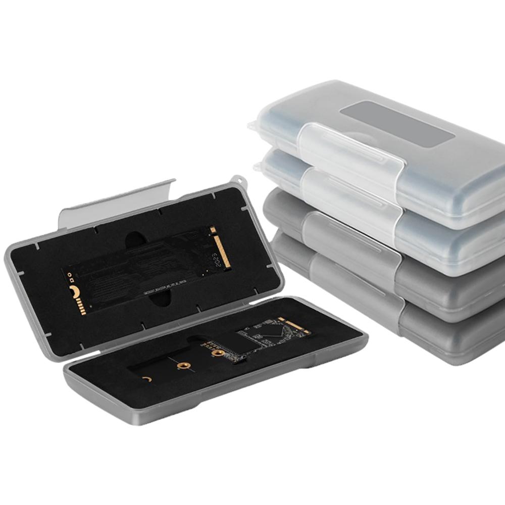 M.2 2280 SSD Plastic Case Anti-static Storage Box Memory Holder Protection Waterproof Hard Drive Disk Storage Box for 2 X M.2