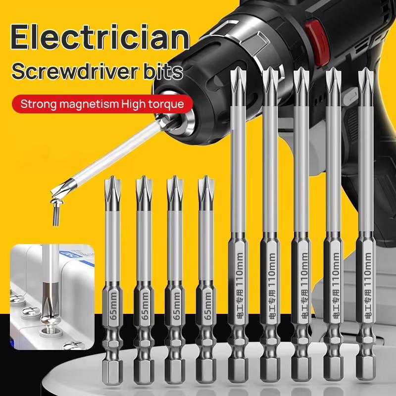 5PC 65mm 110mm Magnetische Spezielle Schlitz Kreuz Schraubendreher Bit Für Elektriker Für Steckdose Schalter Hand Werkzeuge