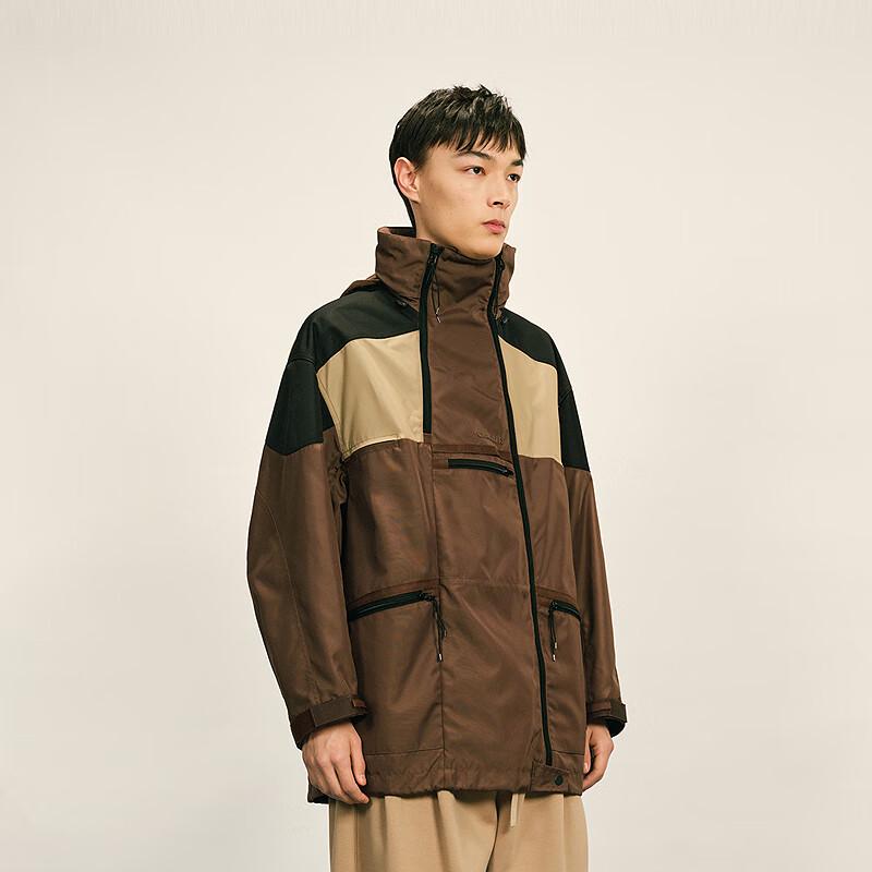 Men's H-Shape Hooded Short Windbreaker Jacket