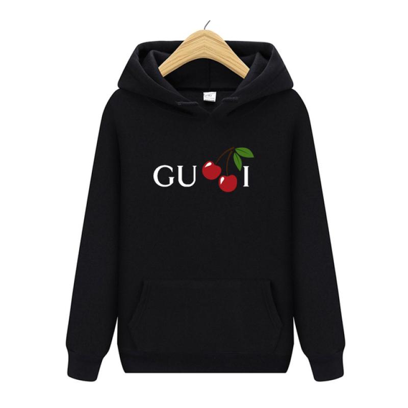 

Женская милая толстовка с буквенным принтом вишни, толстовки с капюшоном, однотонные толстовки с длинными рукавами и круглым вырезом, брендовый женский топ, модная уличная одежда