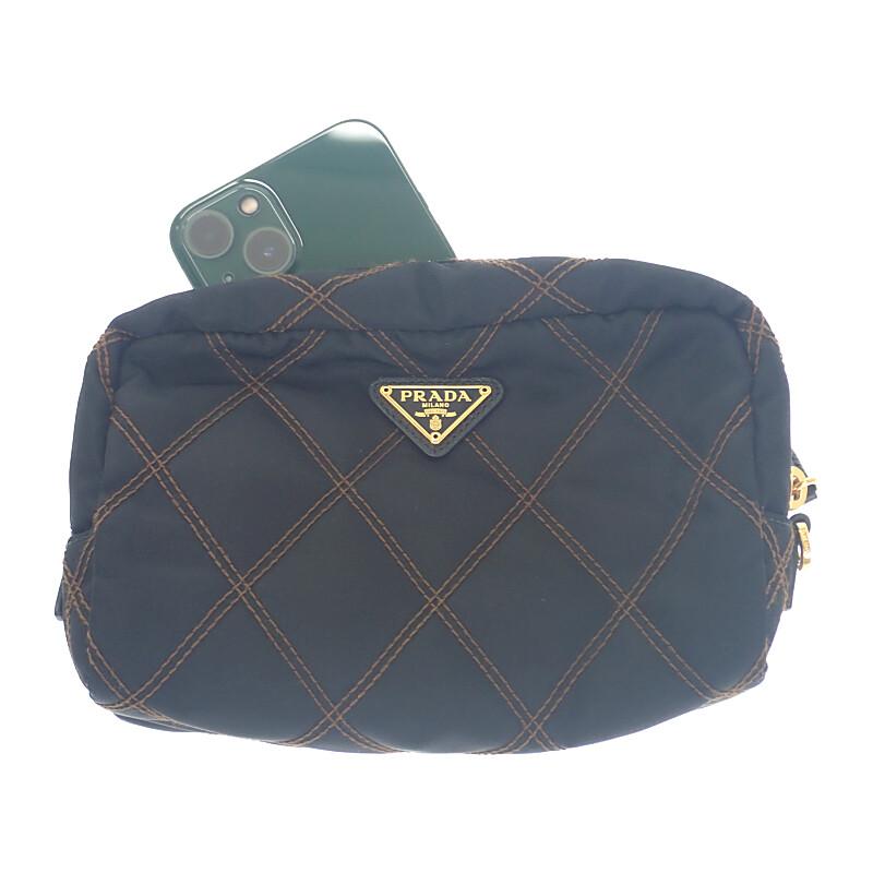 Prada 1NE005 Pouch Black Nylon Women