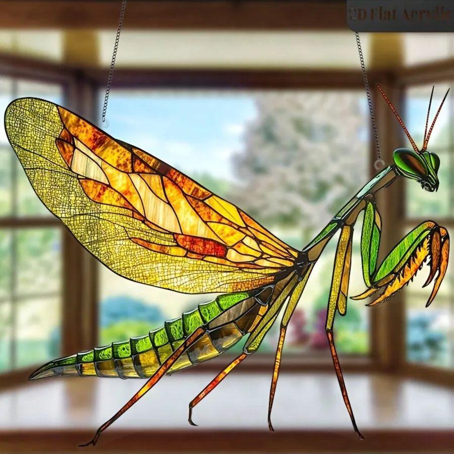 

Mantis acrylic 20CM garden decoration pendant, suitable for hanging decoration in living rooms, offices, and studios