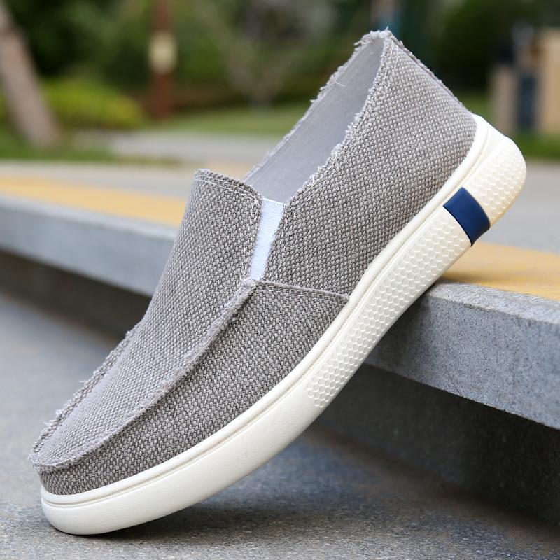 2026 New Man‘S Casual Canvas Shoes Soft Comfortable Lightweight Fashion Versatile Outdoor Walking Loafers Shoes