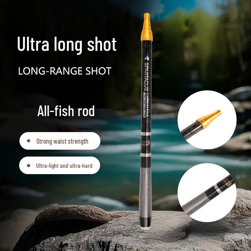 Compact Telescopic Carbon Fishing Rod - Ultra-light, Variable Length for Crucian Carp & Carp.