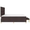 Box Spring Bed with Mattress Dark Brown 200 x 200 cm Fabric