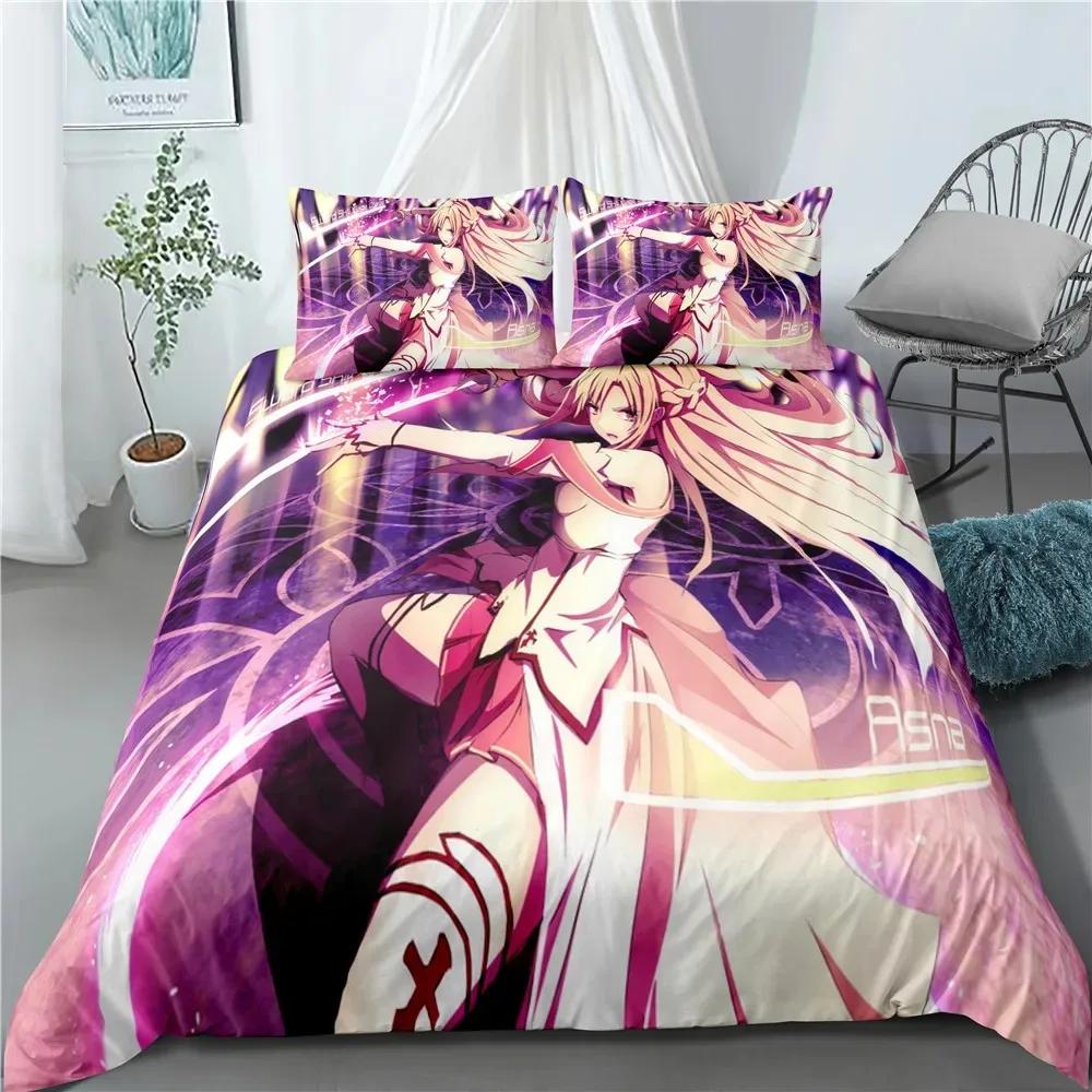 New Anime Sword Art Online 3D Bed Linen Duvet Covers Home Textile Kids Comforter Bedding Sets Bed Set Home Decor With Pillowcase
